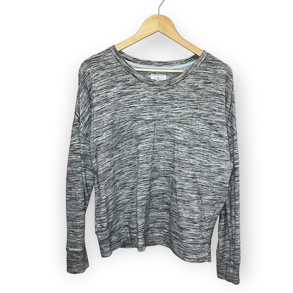 ⭐️3/$25 LOFT Lou & Grey Dartful Spacedye Sweatshirt Grey Size Large